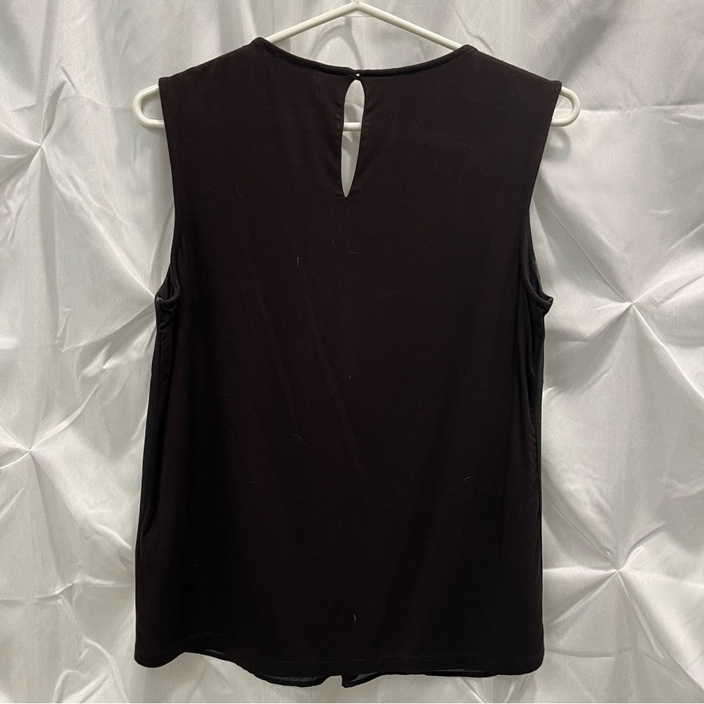 Black sleeveless flowy top size small - Picture 5 of 12